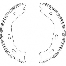 4058.01 ROADHOUSE Комплект тормозных колодок, стояночная тормозная с