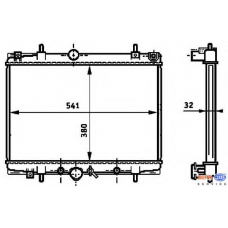 8MK 376 718-041 HELLA Радиатор, охлаждение двигателя