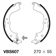 VBS607 MOTAQUIP Комплект тормозных колодок