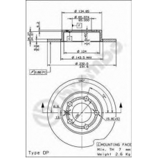 08.7165.11 BREMBO Тормозной диск
