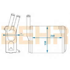 9101807 BEHR Heater core