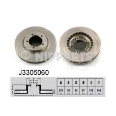 J3305060 NIPPARTS Тормозной диск