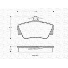 363702160930 MAGNETI MARELLI Комплект тормозных колодок, дисковый тормоз