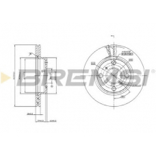 DBB084V BREMSI Тормозной диск