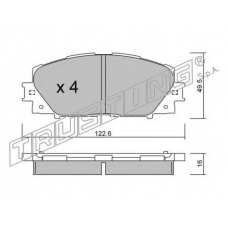 761.1 TRUSTING Комплект тормозных колодок, дисковый тормоз