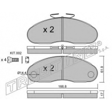 113.1 TRUSTING Комплект тормозных колодок, дисковый тормоз