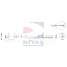 A2-5622 DITAS Осевой шарнир, рулевая тяга