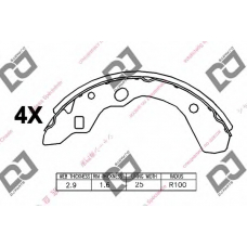 BS1005 DJ PARTS Комплект тормозных колодок