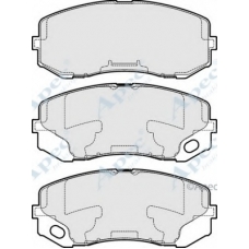 PAD1726 APEC Комплект тормозных колодок, дисковый тормоз