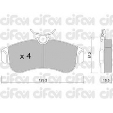 822-123-0 CIFAM Комплект тормозных колодок, дисковый тормоз