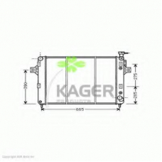 31-0553 KAGER Радиатор, охлаждение двигателя