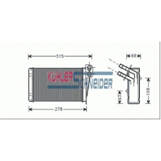 0992001 KUHLER SCHNEIDER Теплообменник, отопление салона