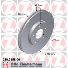 280.3158.00 ZIMMERMANN Тормозной диск