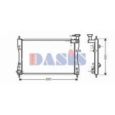 140079N AKS DASIS Радиатор, охлаждение двигателя