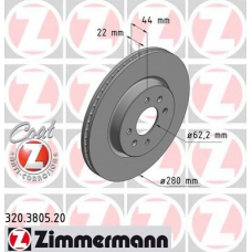 320.3805.20 ZIMMERMANN Тормозной диск