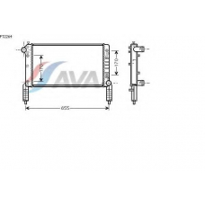 FT2264 AVA Радиатор, охлаждение двигателя
