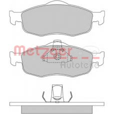 1170273 METZGER Комплект тормозных колодок, дисковый тормоз