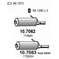 10.7083 ASSO Глушитель выхлопных газов конечный