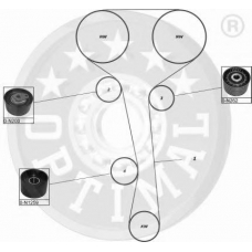 SK-1494 OPTIMAL Комплект ремня грм