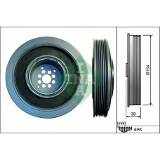 544 0102 10 INA Ременный шкив, коленчатый вал