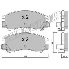 250.0 TRUSTING Комплект тормозных колодок, дисковый тормоз