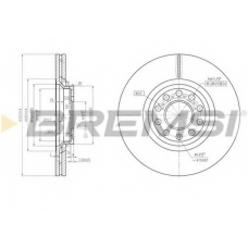 DBB156V BREMSI Тормозной диск