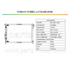 PXNDC-017 Parts mall Радиатор, охлаждение двигателя