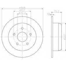 8DD 355 108-611 HELLA Тормозной диск