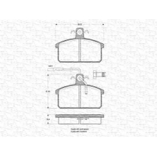 363702160175 MAGNETI MARELLI Комплект тормозных колодок, дисковый тормоз