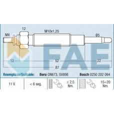 74169 FAE Свеча накаливания