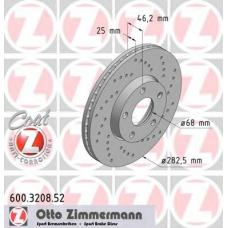 600.3208.52 ZIMMERMANN Тормозной диск