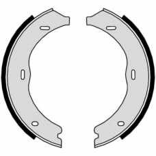 S 50 524 BREMBO Комплект тормозных колодок, стояночная тормозная с