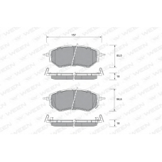 151-2335 WEEN Комплект тормозных колодок, дисковый тормоз