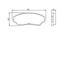 0 986 424 713 BOSCH Комплект тормозных колодок, дисковый тормоз