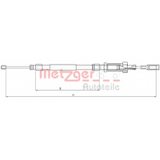 10.4726 METZGER Трос, стояночная тормозная система