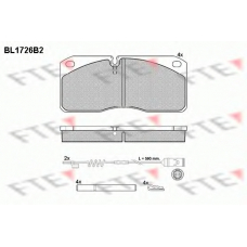 BL1726B2 FTE Комплект тормозных колодок, дисковый тормоз