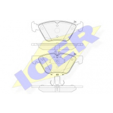 182114 ICER Комплект тормозных колодок, дисковый тормоз