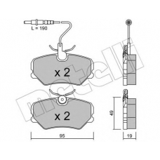 22-0099-0 METELLI Комплект тормозных колодок, дисковый тормоз