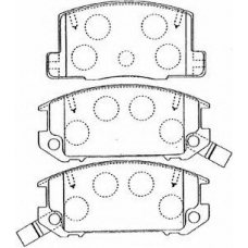 A2N044 AISIN Комплект тормозных колодок, дисковый тормоз