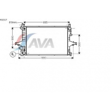 VO2117 AVA Радиатор, охлаждение двигателя