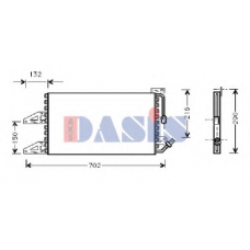 302180N AKS DASIS Конденсатор, кондиционер