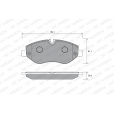 151-2636 WEEN Комплект тормозных колодок, дисковый тормоз