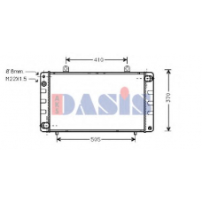190040N AKS DASIS Радиатор, охлаждение двигателя