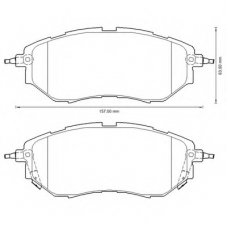 572638B BENDIX Комплект тормозных колодок, дисковый тормоз