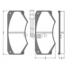 0 986 TB2 484 BOSCH Комплект тормозных колодок, дисковый тормоз