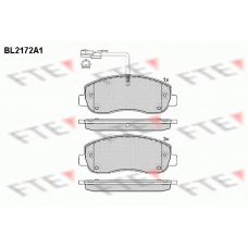 BL2172A1 FTE Комплект тормозных колодок, дисковый тормоз