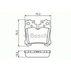 0 986 494 424 BOSCH Комплект тормозных колодок, дисковый тормоз