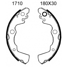 01710 BSF Комплект тормозных колодок