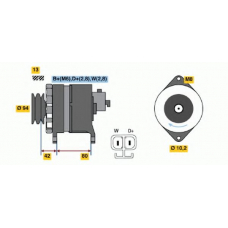 6 033 GB4 008 BOSCH Генератор