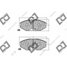 BP1161 DJ PARTS Комплект тормозных колодок, дисковый тормоз